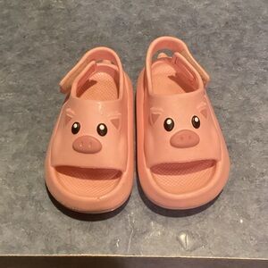 Kids Pink Pig Face Sandals